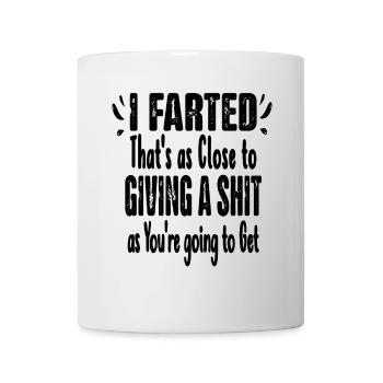 Vintage : Cette fille adore péter Phrases de pets - Mug blanc - blanc - Devant
