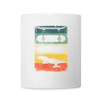 Skateboard Retro - Tasse - Weiß - Vorne