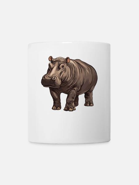 Nilpferd Flußpferd - Tasse - Weiß