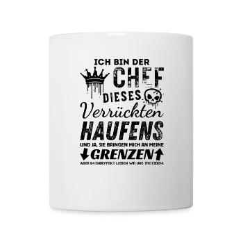 Chef dieses Verrückten Haufens Chef Geschenke - Tasse - Weiß - Vorne