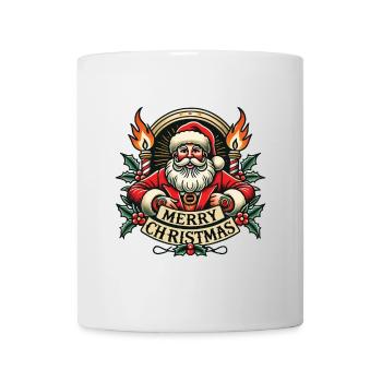 Tatouage Style Noël Streetwear Esthétique - Mug blanc - blanc - Devant