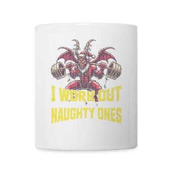 Krampus Trainiert Für Die Frechen - Tasse - Weiß - Vorne