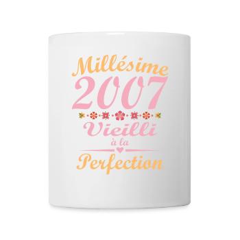 Millésime 2007 Femme Vintage Cadeau d’anniversaire - Mug blanc - blanc - Devant