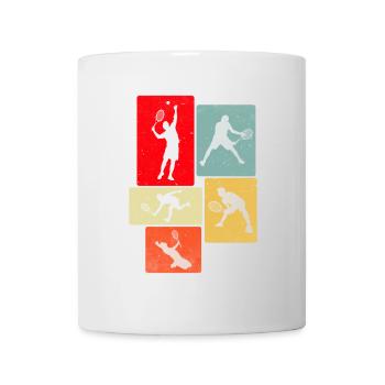 Retro Playing Tennis - Mug - white - Front