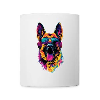 German Shepherd Bright Colors Pop Art Dog Shepherd Dogs - Mug - white - Front