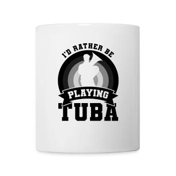 Tuba Spieler Witz - Tasse - Weiß - Vorne