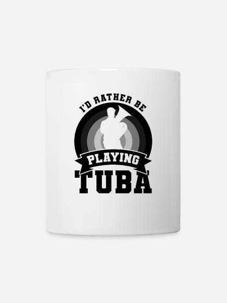 Tuba Spieler Witz - Tasse - Weiß