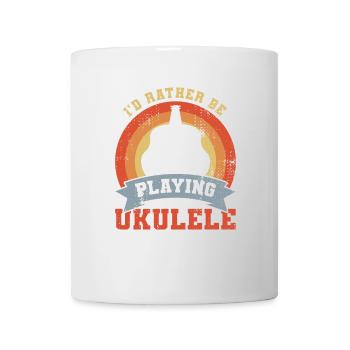 Je préfère jouer du ukulélé - Mug blanc - blanc - Devant