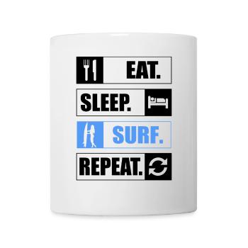 Eat Sleep Surf Repeat Surfen - Mug - white - Front