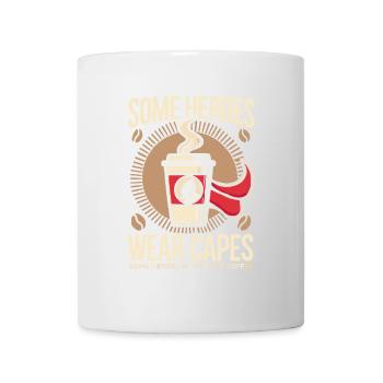 Manche Helden tragen Umhänge Manche Helden kochen - Tasse - Weiß - Vorne