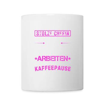 Stolze Chefin Von Verdammt Tollen Mitarbeitern - Tasse - Weiß - Vorne