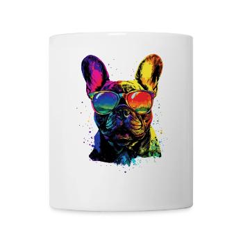 Bouledogue français motif chien dogue allemand Frenchie - Mug blanc - blanc - Devant