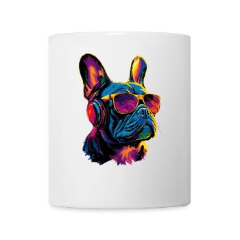 Bouledogue français motif chien dogue allemand Frenchie - Mug blanc - blanc - Devant