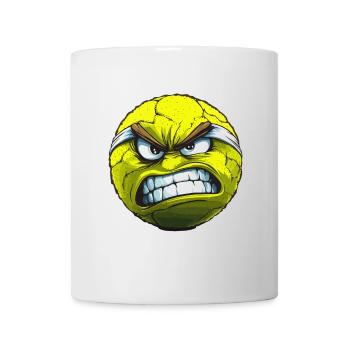 Evil Tennis Ball Cartoon - Mug - white - Front