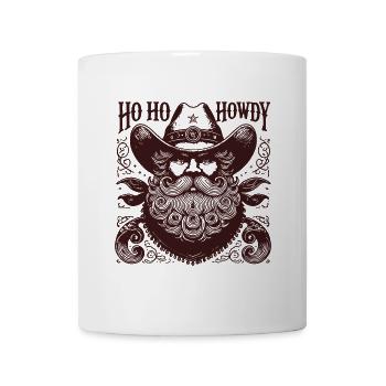 Christmas Santa Cowboy Style Ho Ho Howdy - Mug - white - Front