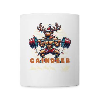 Gaindeer Funny Christmas Fitness Reindeer - Mug - white - Front