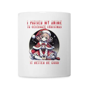 Kawaii Anime Break for Christmas Celebrations Motif - Mug - white - Front