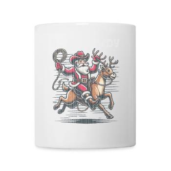 Christmas Cowboy Mood with Santa - Mug - white - Front