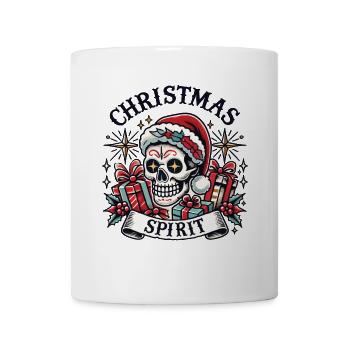 Streetwear Aesthetic Christmas Spirit Skull - Mug - white - Front
