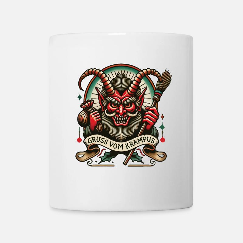 Gruss Vom Krampus Dunkle Weihnachten Folklore - Tasse - Weiß