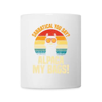 Sabbatique vous dites alpaga mes sacs ! - Mug blanc - blanc - Devant