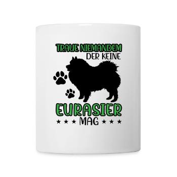 Eurasier do not trust Eurasian Spitz - Mug - white - Front