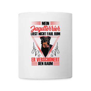 Hunting terrier is not lazy German hunting dog - Mug - white - Front