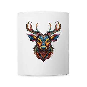 Hirsch Portrait - Tasse - Weiß - Vorne