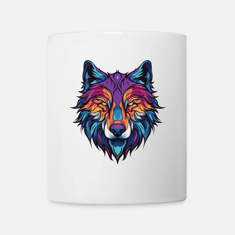 Wolf Portrait - Tasse - Weiß