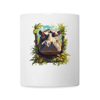 Nilpferd Flußpferd - Tasse - Weiß - Vorne