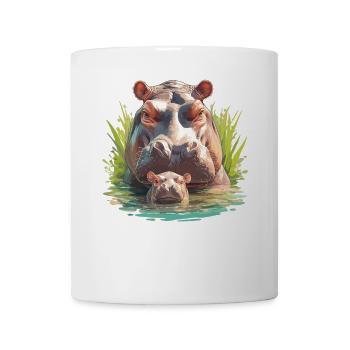 Nilpferd Flußpferd - Tasse - Weiß - Vorne