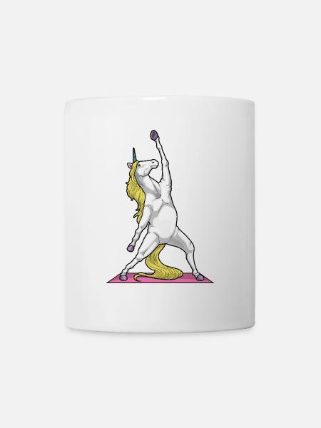 Einhorn Yoga Fitness Gymnastik - Tasse - Weiß