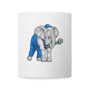 Atelier de clé mécanique pour éléphants - Mug blanc - blanc - Devant