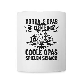 Schach Opa Schachspieler Schachbrett - Tasse - Weiß - Vorne