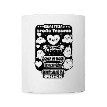 Petites actions, grands rêves – design motivant - Mug blanc - blanc - Devant