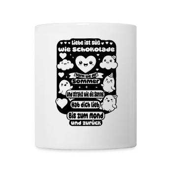 Love Is Sweet As Chocolate – Heartfelt Design - Mug - white - Front
