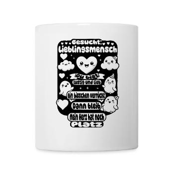 Wanted: Favorite Person – Heart Design - Mug - white - Front