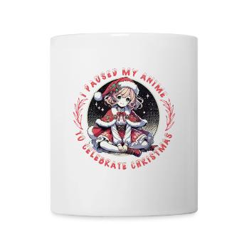 Kawaii Anime Christmas Celebration Motif - Mug - white - Front