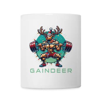 Starker Gaindeer Fitness Rentier Gym Humor - Tasse - Weiß - Vorne