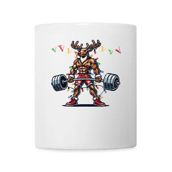 Muscle Renne Noël Gaindeer Fun - Mug blanc - blanc - Devant