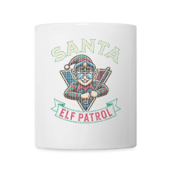 Santa Elf Patrol Weihnachtszeit Humor - Tasse - Weiß - Vorne