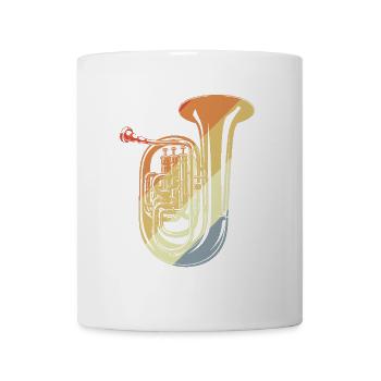 Croquis de tuba rétro - Mug blanc - blanc - Devant