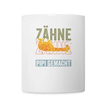 Zähne Geputzt Gute Nacht Giraffe Nachthemd - Tasse - Weiß - Vorne