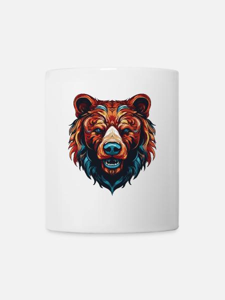 Bär Porträt - Tasse - Weiß