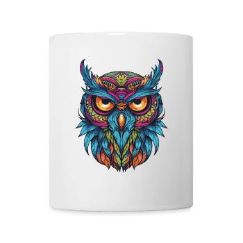 Portrait de hibou - Mug blanc - blanc - Devant