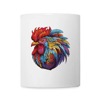 Hahn Porträt - Tasse - Weiß - Vorne