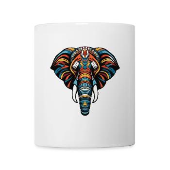 Elefant Porträt - Tasse - Weiß - Vorne