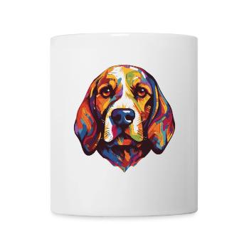 Portrait de chien beagle - Mug blanc - blanc - Devant