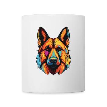 German Shepherd Dog Portrait - Mug - white - Front