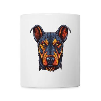 Doberman Dog Portrait - Mug - white - Front